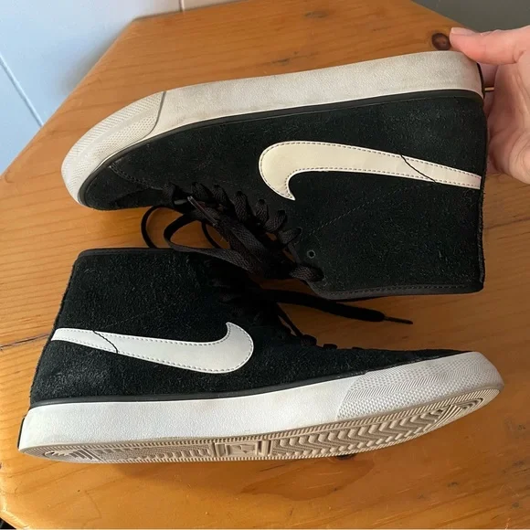 Nike Primo Court Mid Suede Black White High Top Sneakers 630656 Trainers Leather - Picture 4 of 7